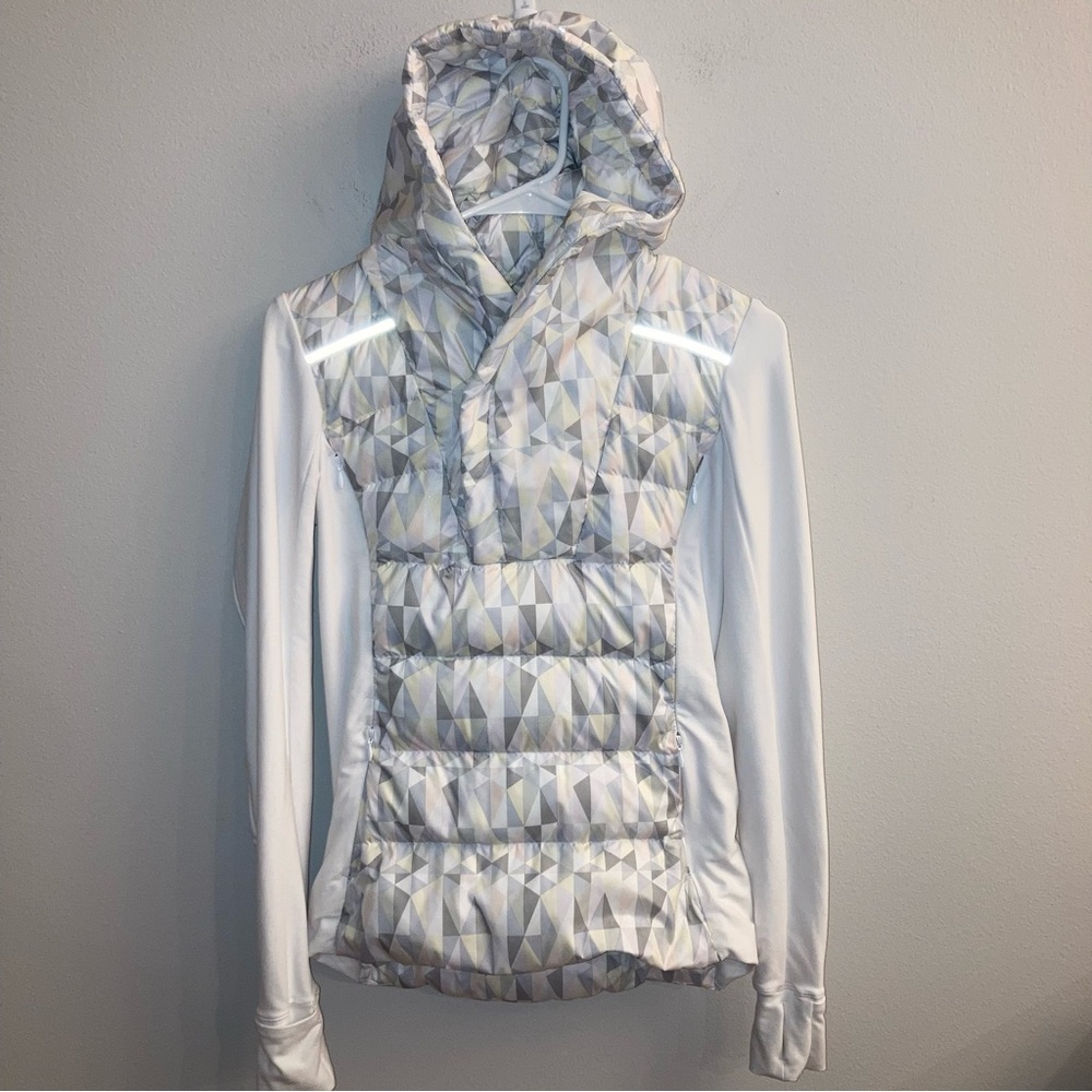 lululemon athletica White and Gray Puffer Jacket